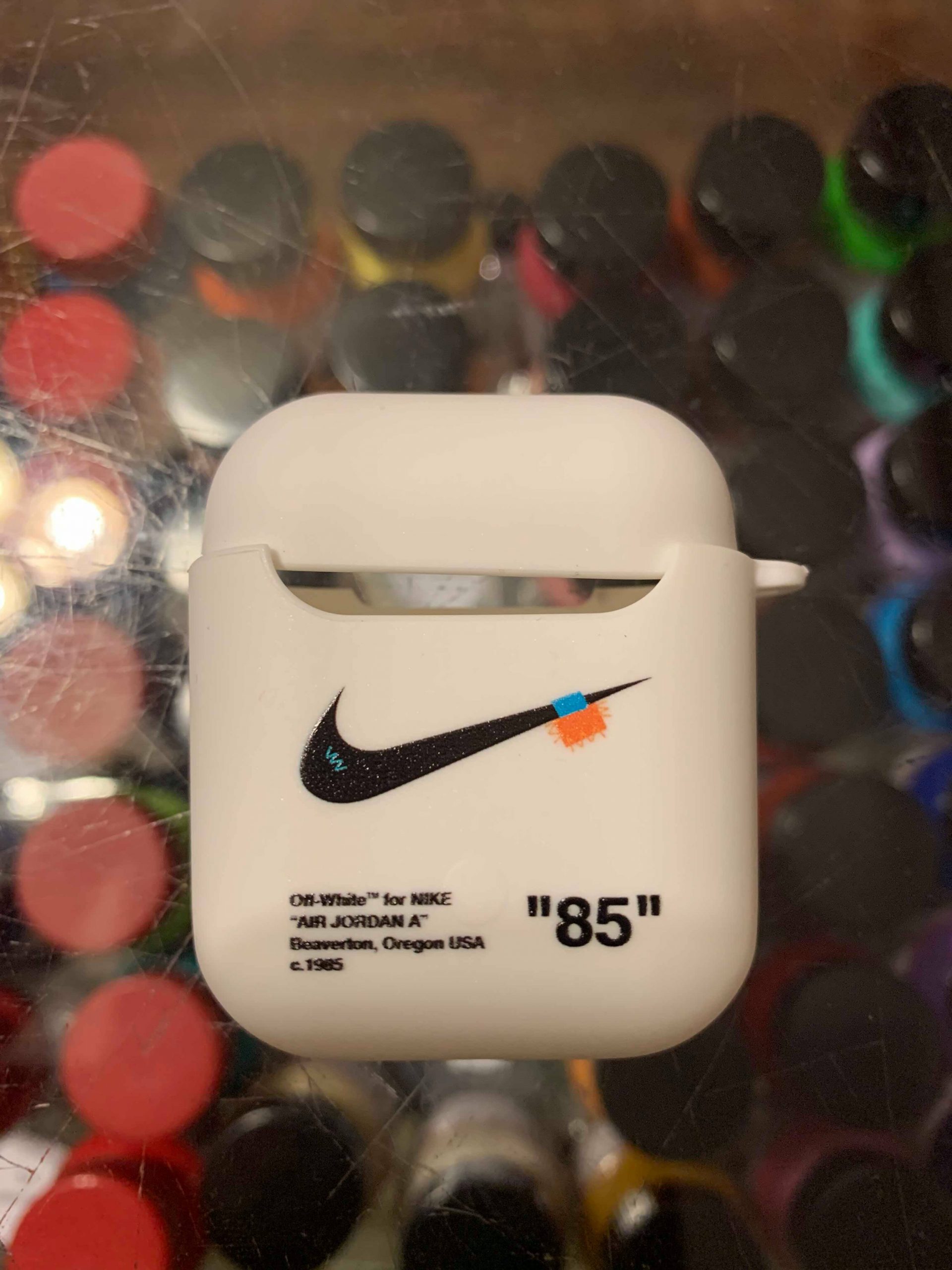 2020 Nike Off White Airpod Earpod Case White - Jwong Boutique