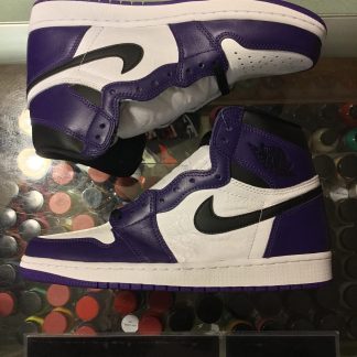 2020 Nike Air Jordan I Retro High Court Purple 2.0 White Toe Men