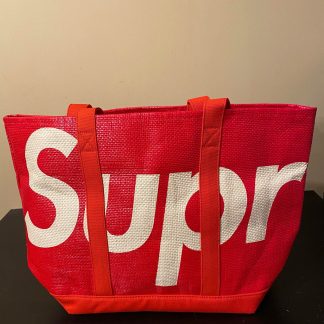 2020 Sup Raffia Tote Bag Red