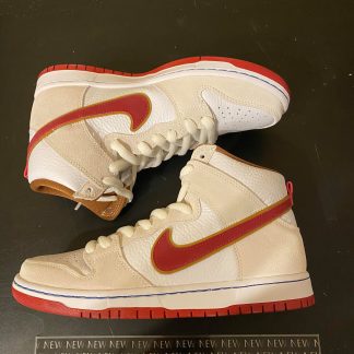 2020 Nike SB Dunk High Sail Bright Crimson Men