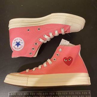 2020 Converse Comme des Garcons CDG Chuck Taylor All Star 70s Hi Bright Pink Men