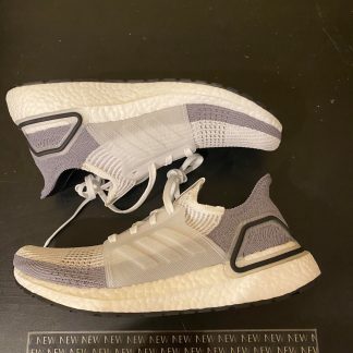 2019 Adidas Ultra Boost 19 Cloud White Grey Two Women