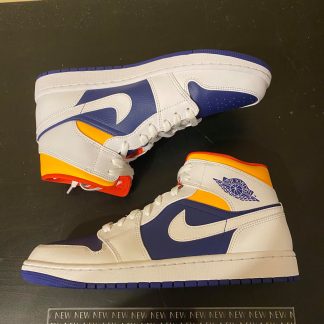2020 Nike Air Jordan I Mid Royal Blue Laser Orange Men