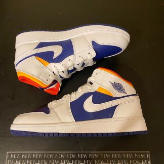 2020 Nike Air Jordan I Mid Royal Blue Laser Orange Youth