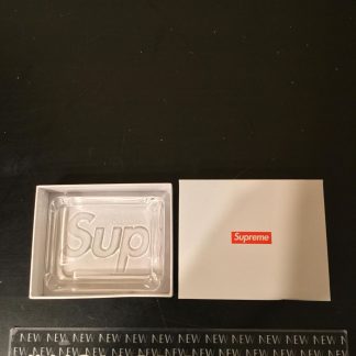 2020 Sup Debossed Glass Ash Tray Clear