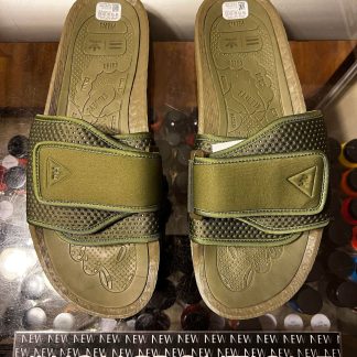2020 Adidas Boost Pharrell x Chancletas Hu Slide Olive Cargo Men
