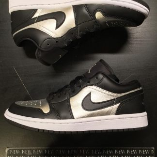 2021 Nike Air Jordan I Low SE Black Metallic Silver Men