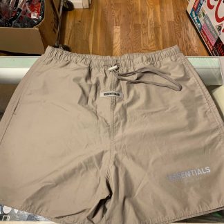2020 Fear Of God FOG Essentials Volley Shorts Silver Clear Box Logo