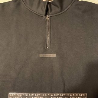 2020 Fear Of God FOG Essentials Half Zip Sweater Black