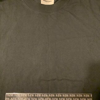 2020 Fear Of God FOG Essentials Stretch Limo Long Sleeve Tee Black Print in Back