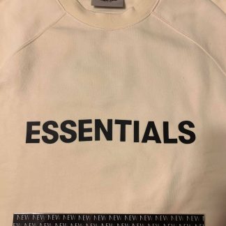 2021 Fear Of God FOG Applique Logo Crewneck Buttercream