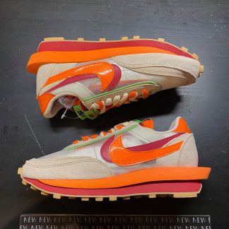 2021 Nike LD Waffle Sacai CLOT Net Orange Blaze Men