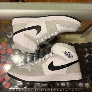 2021 Nike Air Jordan I Mid Light Smoke Grey Women