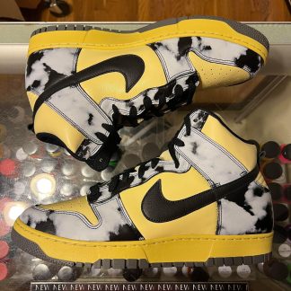 2021 Nike Dunk High 1985 Black Acid Wash Men