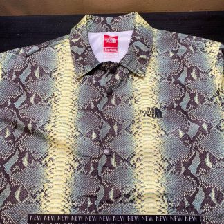 2018 Sup The North Face Snakeskin Taped Seam Coaches Jacket Green