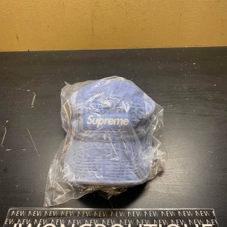 2021 Sup Velvet Pattern Camp Cap Light Blue