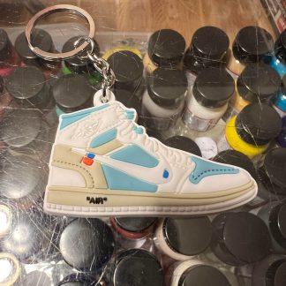 2018 Nike Air Jordan I Off White High White 2D Keychain