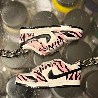 2003 Nike Dunk Low Pro SB Zebra Daktari Pink 3D Keychain