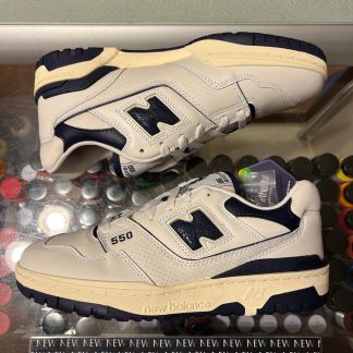 2020 New Balance 550 Aime Leon Dore White Navy Men Damaged Box
