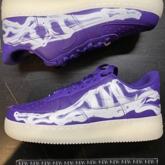 2020 Nike Air Force 1 Low '07 Purple Skeleton Halloween Men