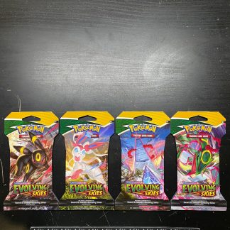 2021 Pokemon Sword & Shield TCG Evolving Skies 1x Hanger Sleeve Blister Pack