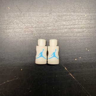 Nike Air Jordan VI Lace Locks Off White Base University Blue Jumpman UNC Foot