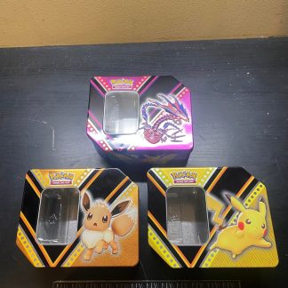 2020 Pokemon TCG V Power Empty Tin Boxes Pikachu Eternatus & Eevee
