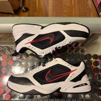 2018 Nike Air Monarch IV White Black Damaged Box