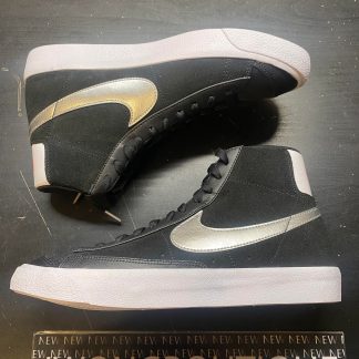2020 Nike Blazer 77 Mid Vintage Black Metallic Silver Women