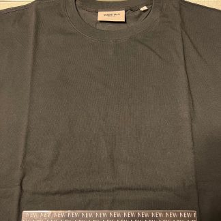 2021 Fear Of God FOG Essentials Stretch Limo Short Sleeve Tee Black