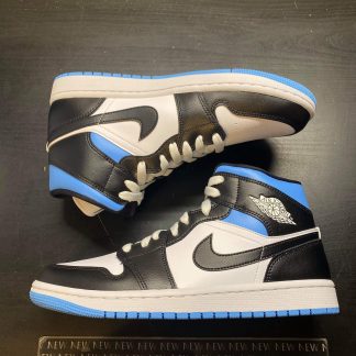 2021 Nike Air Jordan I Mid University Black White Women