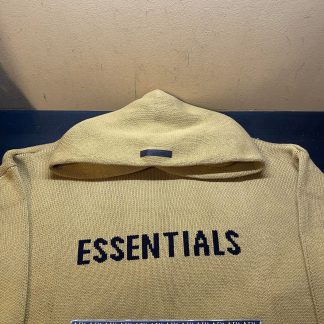 2021 Fear Of God FOG Essentials Knit Pullover Hoodie Amber