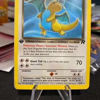 2000 Pokemon 1st Edition Dark Dragonite Team Rocket 22 Of 82 Non Holo LP
