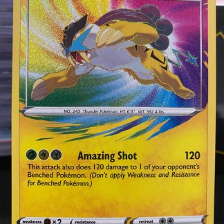 2020 Pokemon Raikou Vivid Voltage Holo 50 Of 185 Mint Condition