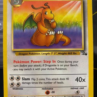 1999 Pokemon Fossil Dragonite 19 Of 62 Non Holo Moderately Played