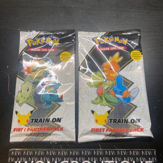 2021 Pokemon Train On First Partner 2 Booster Pack Jumbo Cards 2 Bundle