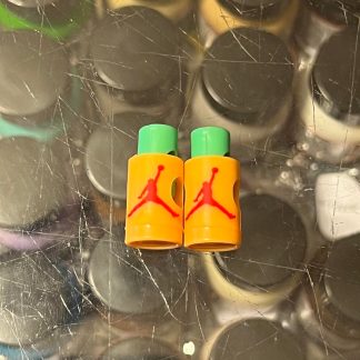 Nike Air Jordan VI Lace Locks Light Orange Base Red Jumpman Green Top Hare VII