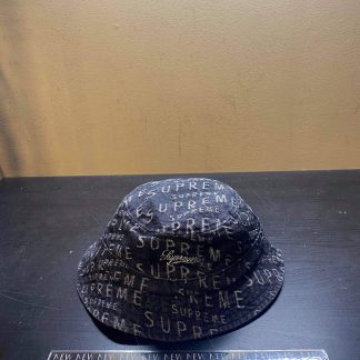 2021 Sup Warp Jacquard Logos Denim Crusher Black