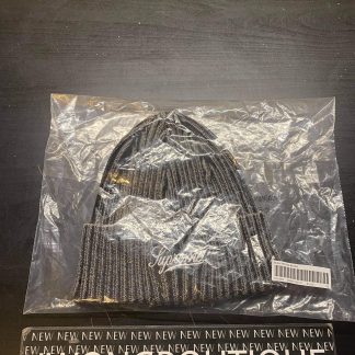 2021 Sup Bleached Rib Black Beanie