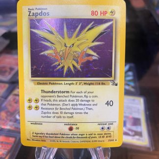 1999 Pokemon Zapdos Fossil Set Holo 15 of 62 Lightly Played