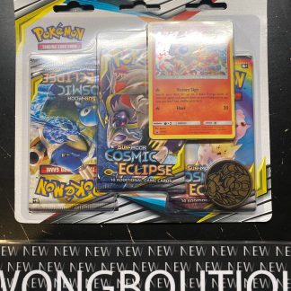 2019 Pokemon 3 Pack Blister Booster Sun and Moon Cosmic Eclipse Victini
