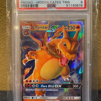 2019 Pokemon Sun & Moon Black Star Charizard GX Promo Hidden Fates Tin PSA 8 #SM211