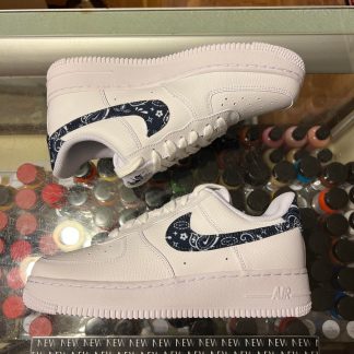 2022 Nike Air Force 1 Low 07 Essential White Black Paisley Women