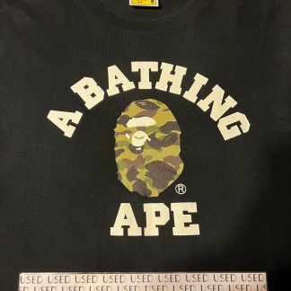 2020 Bape A Bathing Ape College Tee Camo Black
