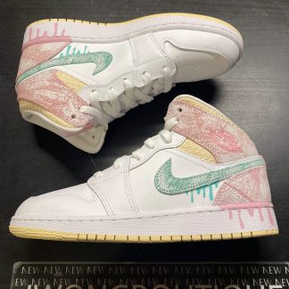 2021 Nike Air Jordan I Mid Paint Drip Grade School
