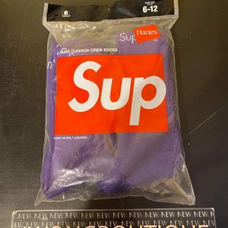 2018 Sup Hanes Cushion Crew Socks 4 Pairs Purple