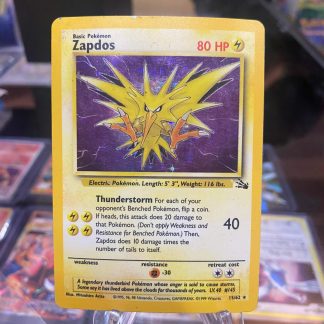 1999 Pokemon Zapdos Fossil Set Holo 15 of 62  Heavily Played