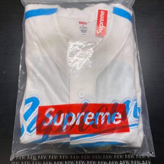 2020 Sup Velour Baseball Jersey White