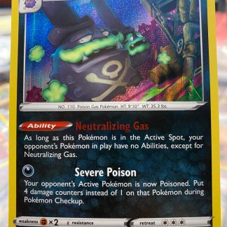 2021 Pokemon Galarian Weezing Shining Fates 042 of 072 Holo Near Mint