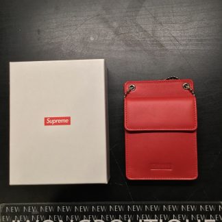 2018 Sup Leather ID Holder + Wallet Red